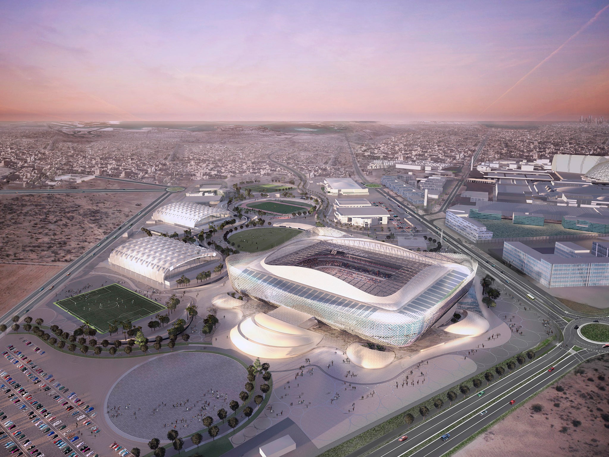 An artist's impression of Al Rayyan Stadium, one of the proposed venues for the 2022 World Cup