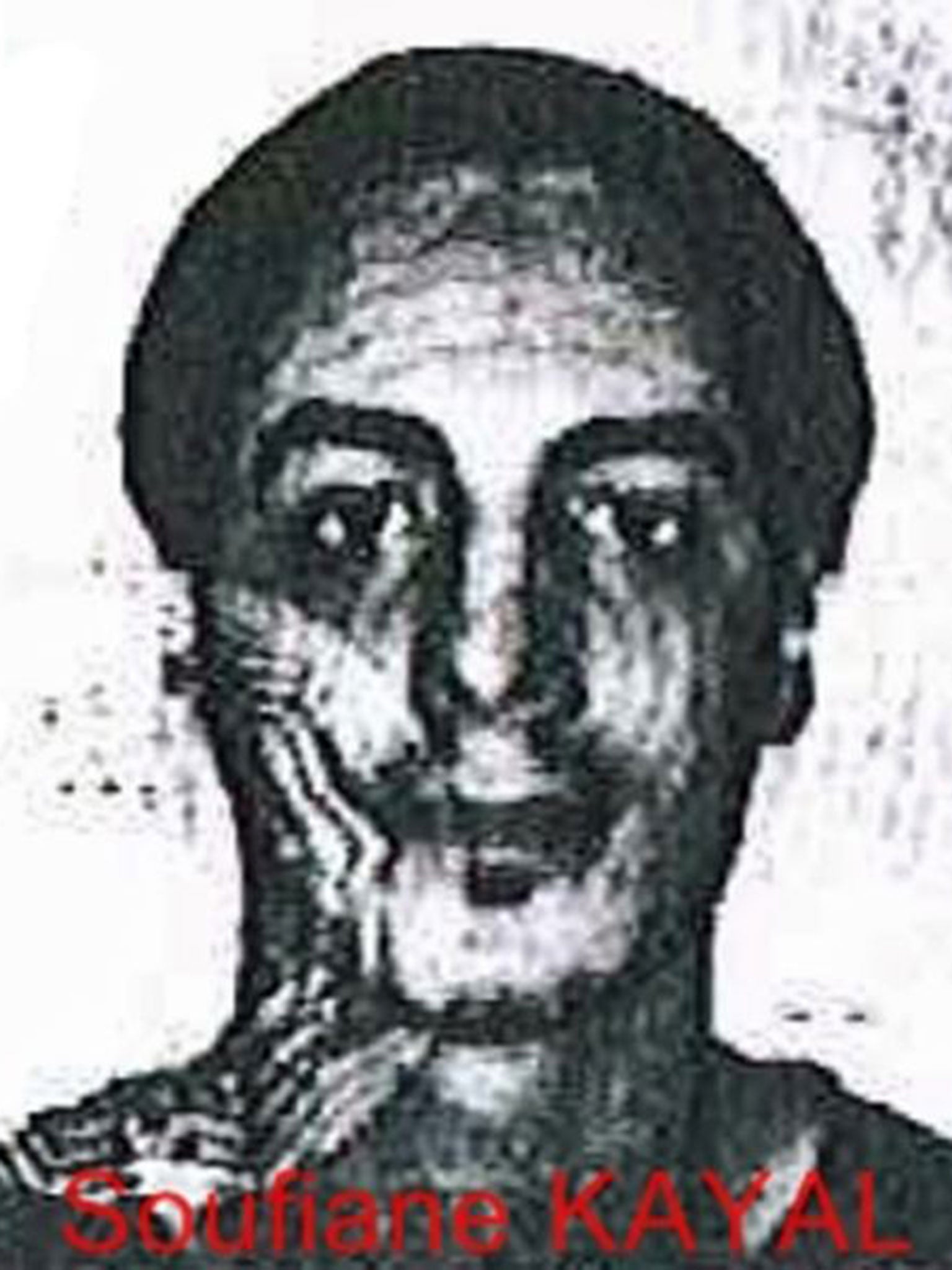 A photofit released by Belgium Federal Police shows Soufiane Kayal, the false identity of the suspect Najim Laachraoui