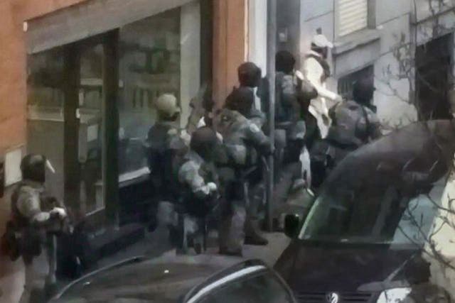 The raid in which Abdeslam was arrested in Brussels last week