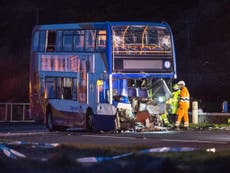North Ayrshire bus crash leaves one dead and 11 hurt after collision with 4x4 near Ardrossan