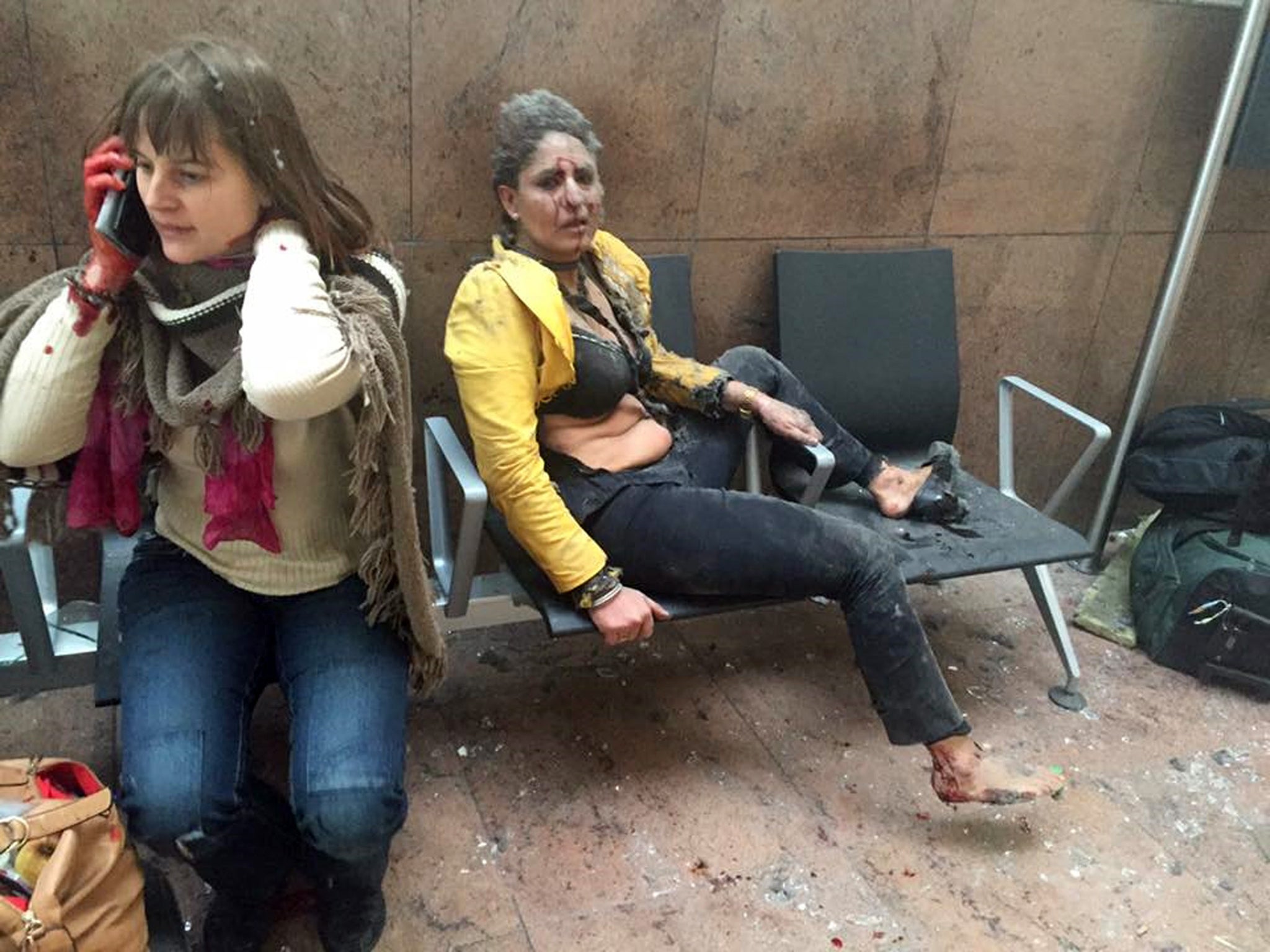 Nidhi Chaphekar in the aftermath of the bomb attacks at Brussels Airport