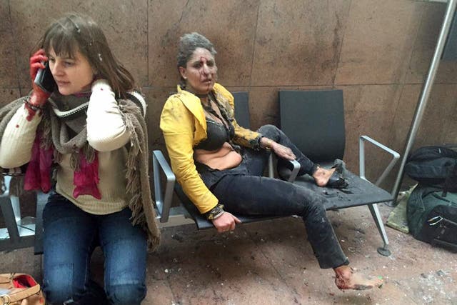 Nidhi Chaphekar in the aftermath of the bomb attacks at Brussels Airport