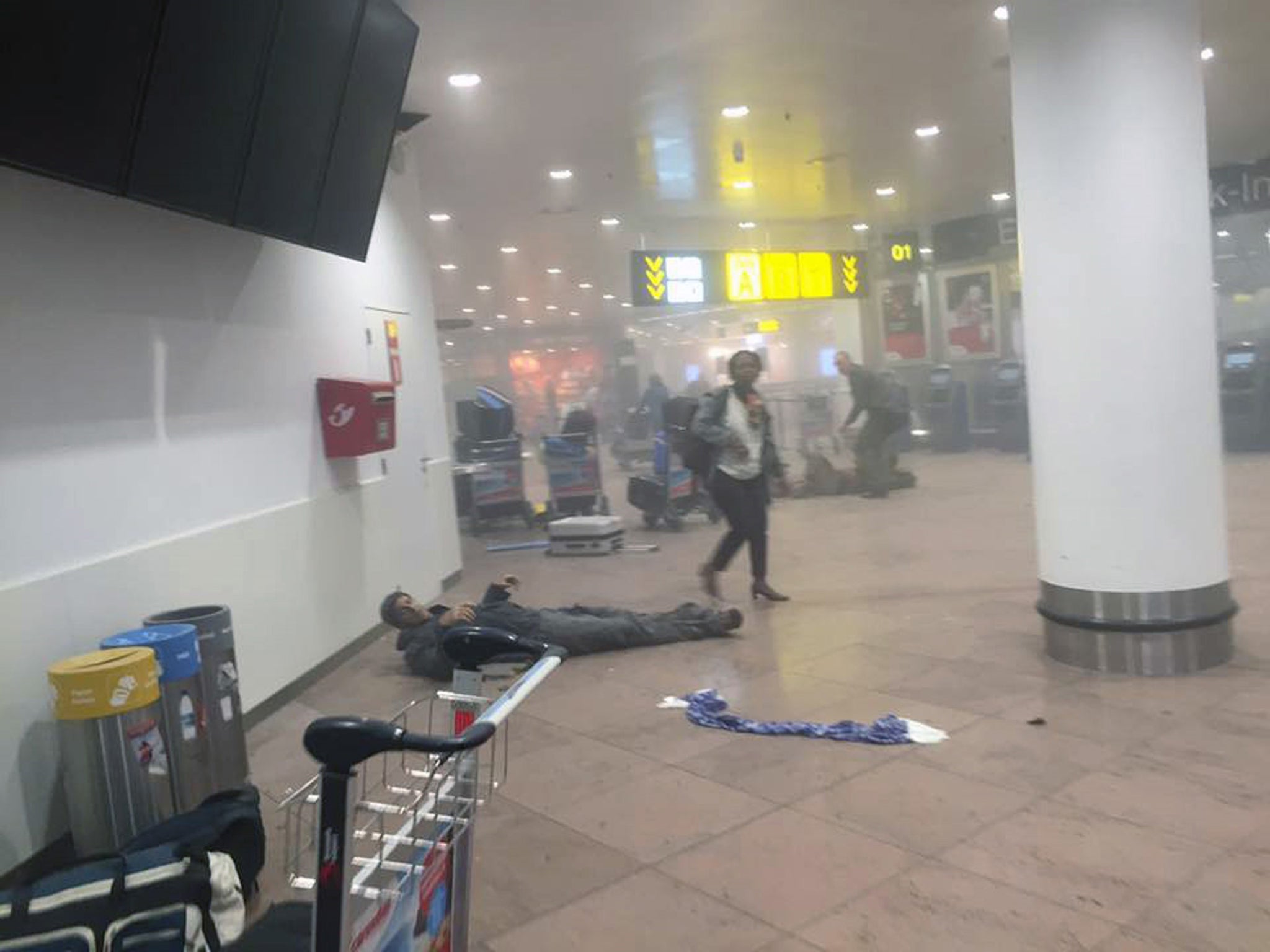 A man is wounded in Brussels Airport in Brussels