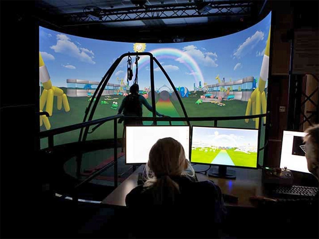 The Computer Assisted Rehabilitation Environment, or CAREN, uses virtual and immersive environments to treat Alzheimer’s