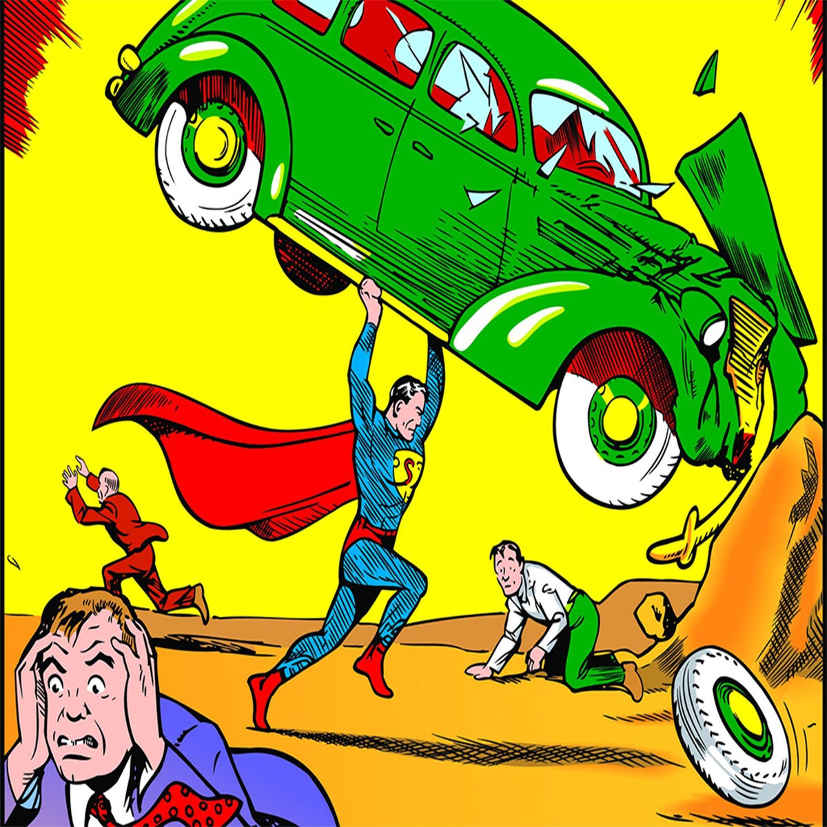 Why Does Superman Smash a Car on His First Comic?