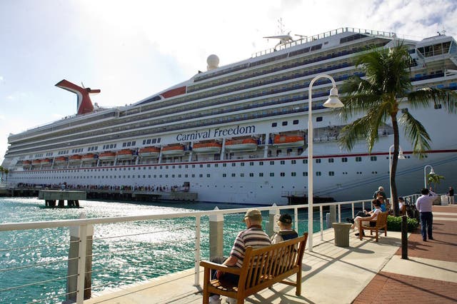 Carnival Freedom was one of the ships tested for the study