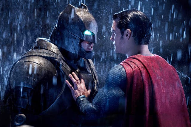 The titular superheroes square off in 'Batman v Superman: Dawn of Justice'