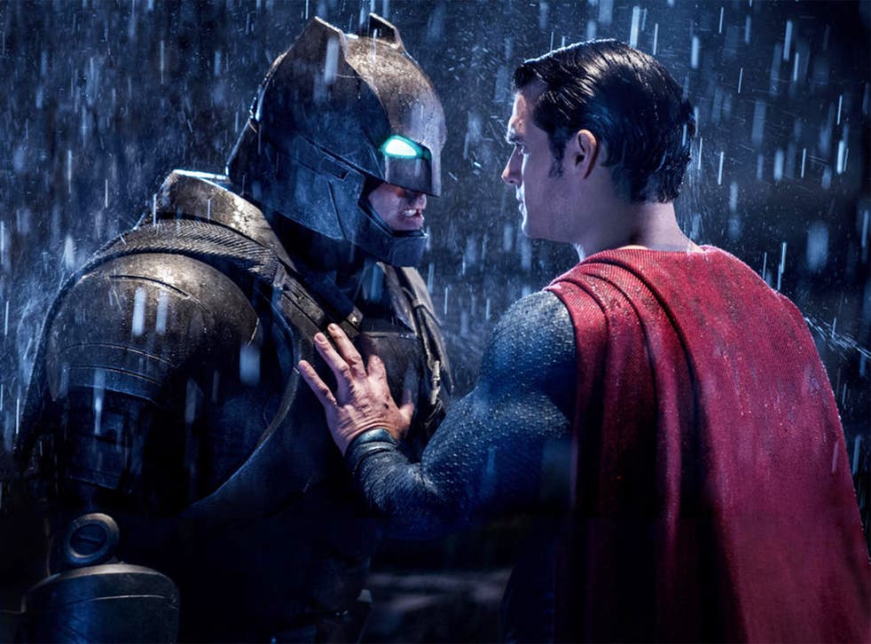 The titular superheroes square off in 'Batman v Superman: Dawn of Justice'