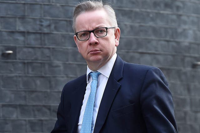 British Justice Secretary Michael Gove arriving at Downing Street on Tuesday