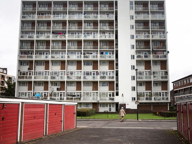 A residential tower block in Lambeth, south London