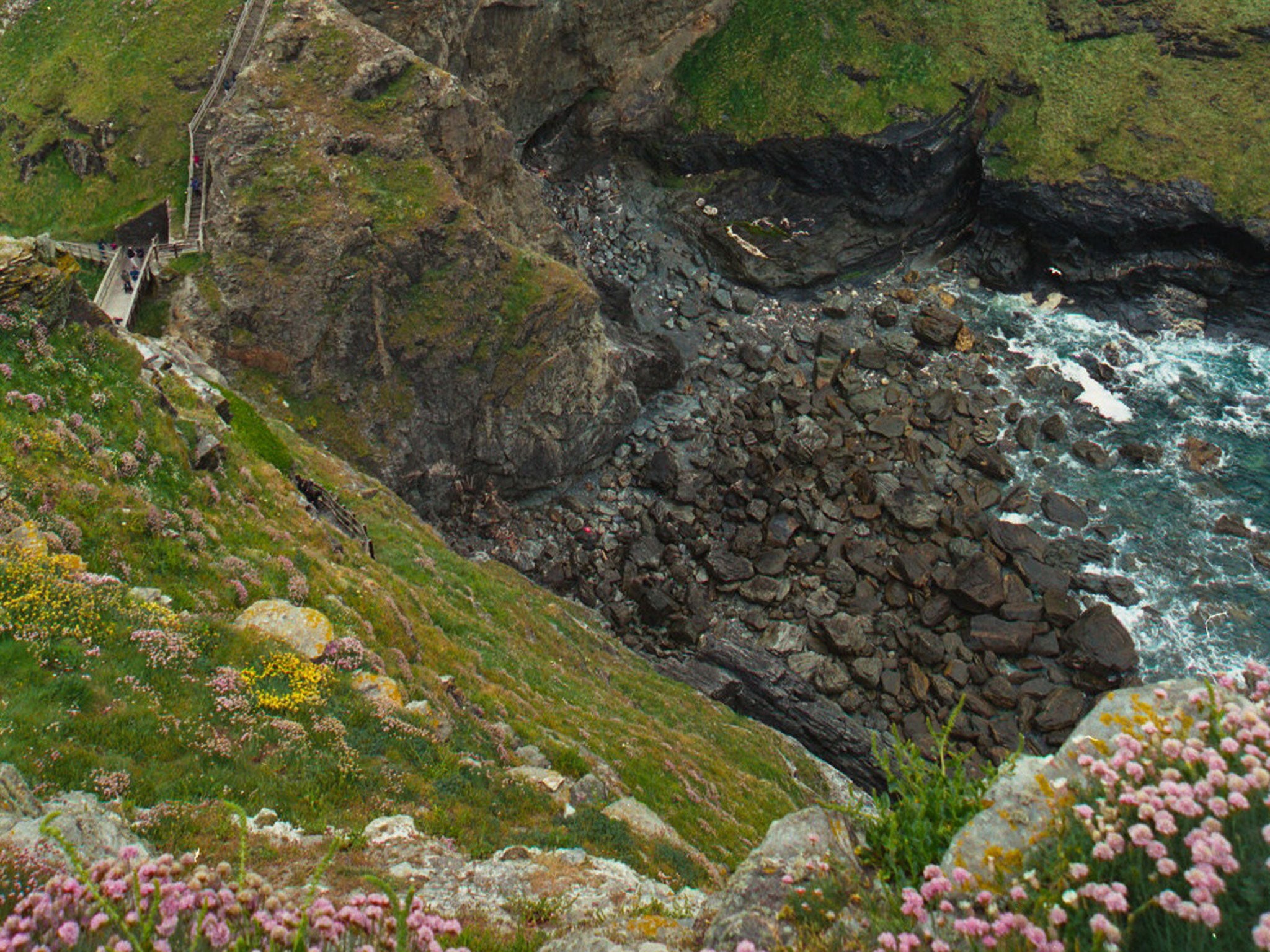 The ruins of Tintagel Castle are a popular tourist destination