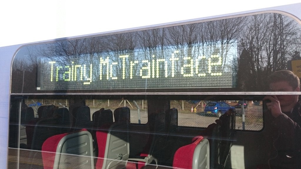 An photo of the temporary title taken by a commuter