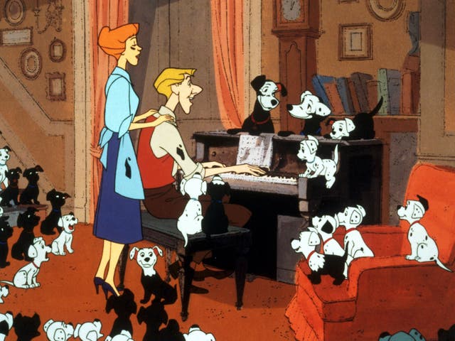 Puppy love: A still from Disney's 1961 film version of 'One Hundred and One Dalmatians'