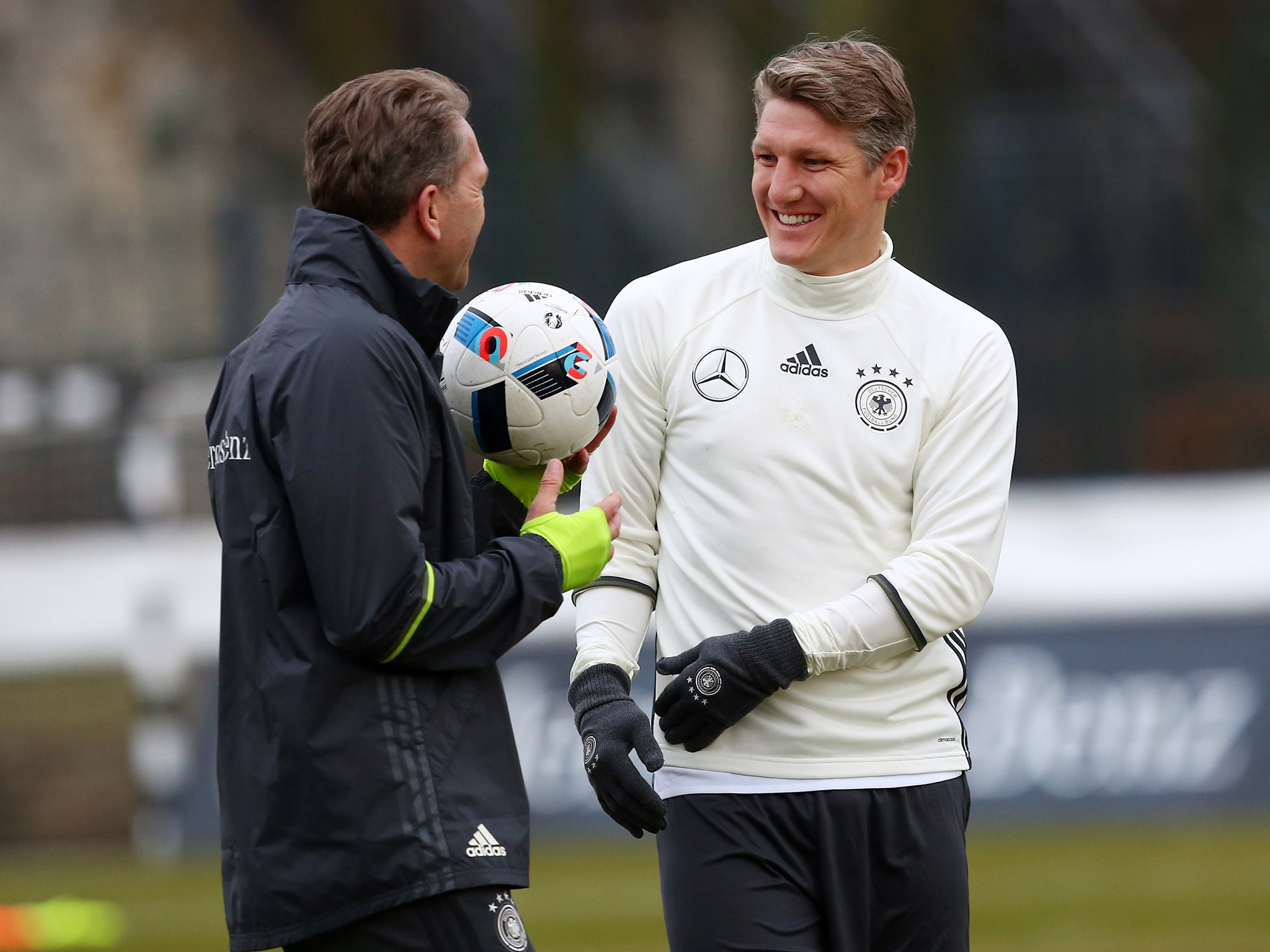 Bastian Schweinsteiger in training with the Germany national team