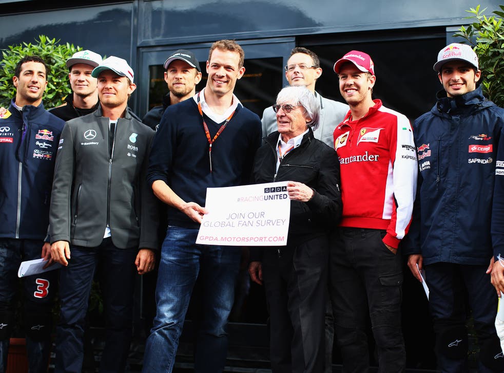 The Grand Prix Drivers' Association, pictured last year with Bernie Ecclestone