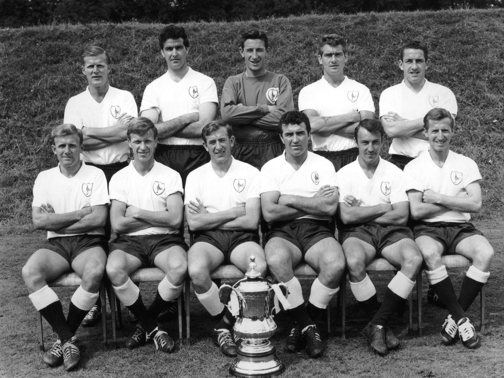 Peter Baker. top left back row, with his Tottenham Hotspur teammates in 1962