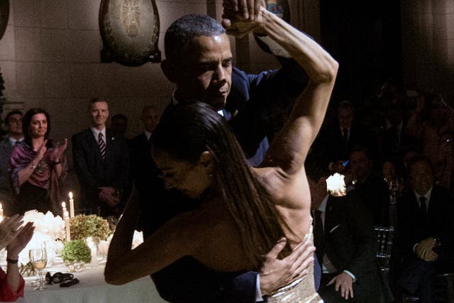 President Obama dances the tango on a state visit to Argentina