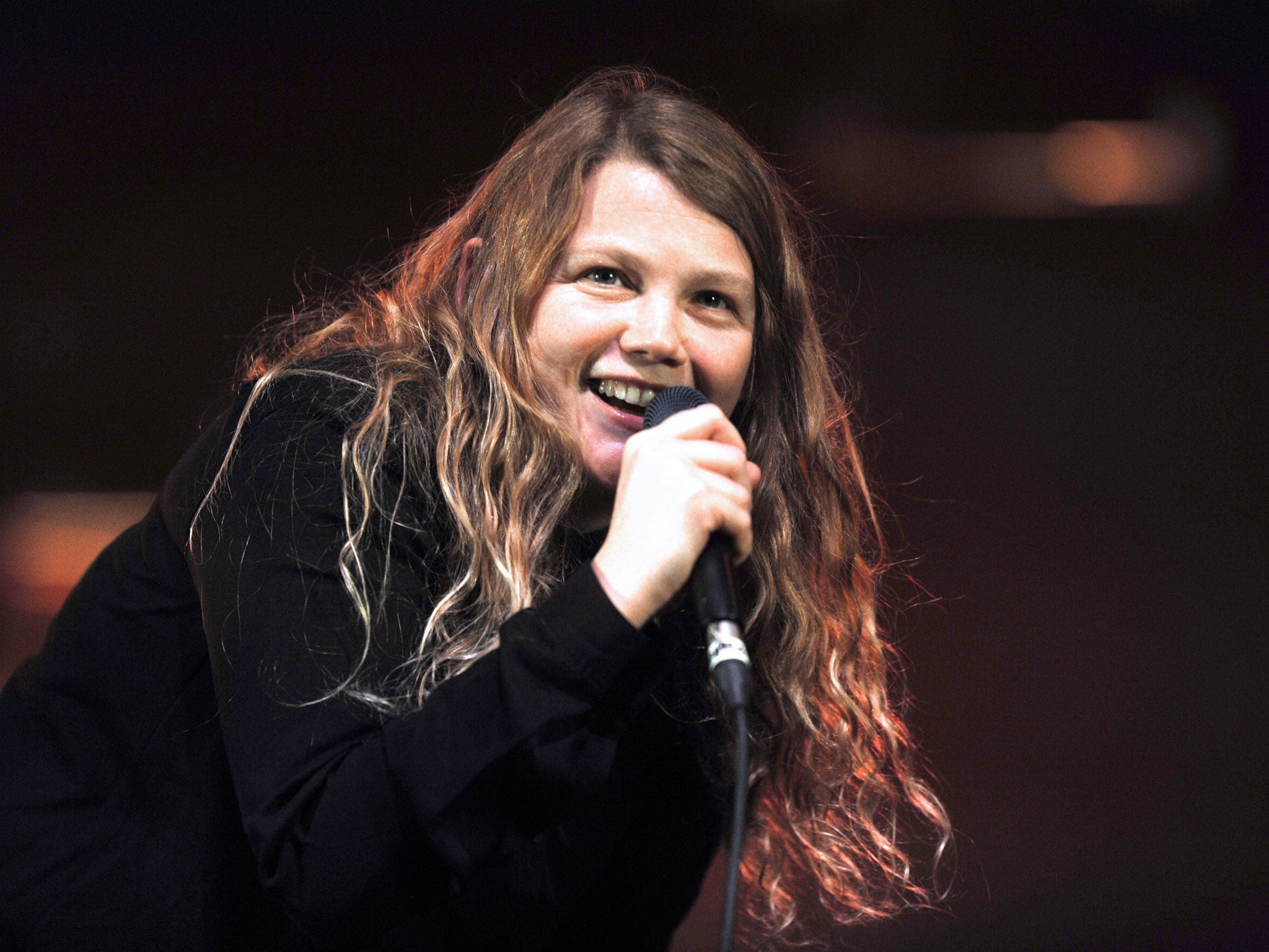 Kate Tempest performing on the stage in France in 2014