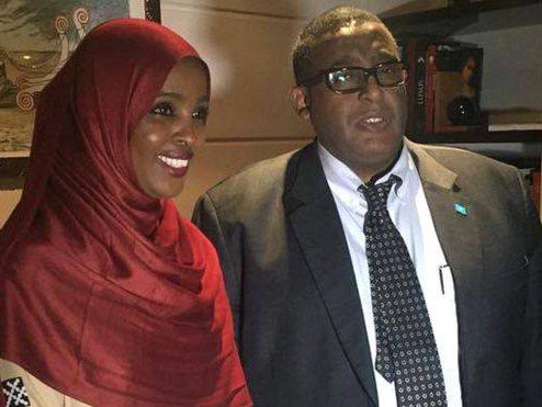 Ifrah Ahmed and Somali Prime Minister Omar Abdirashid Ali Sharmarke