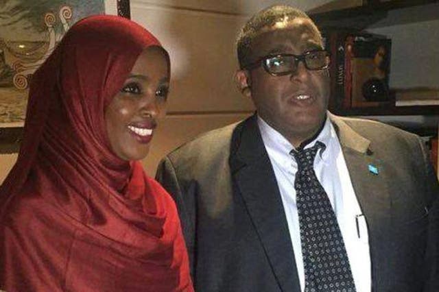 Ifrah Ahmed and Somali Prime Minister Omar Abdirashid Ali Sharmarke