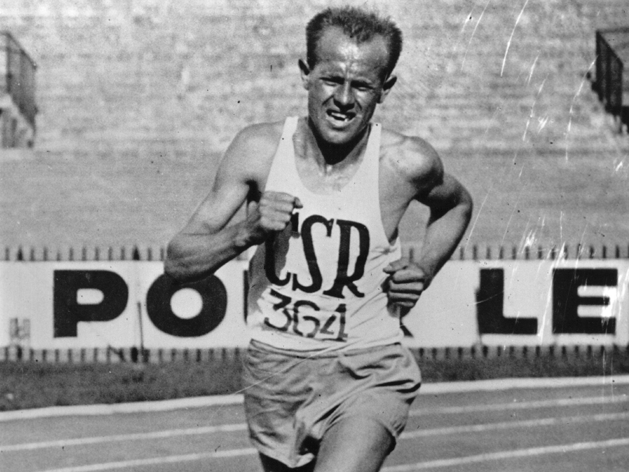 Across the line: Zátopek was worshipped as much for opposing the era’s divisive politics as for his sporting achievements