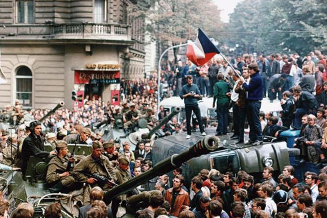 Soviet tanks arrive to crush the ‘Prague Spring’