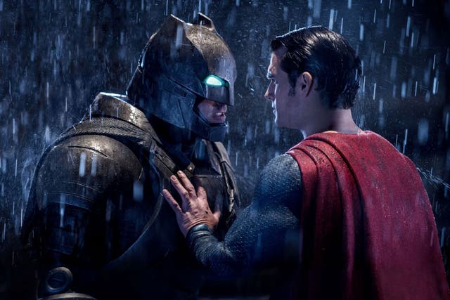 Muscling in: Ben Affleck and Henry Cavill battle for the bragging rights in ‘Batman v Superman’
