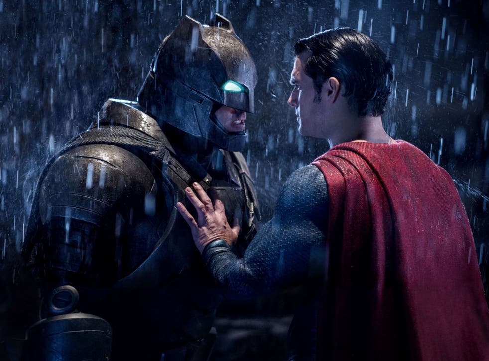 Muscling in: Ben Affleck and Henry Cavill battle for the bragging rights in ‘Batman v Superman’