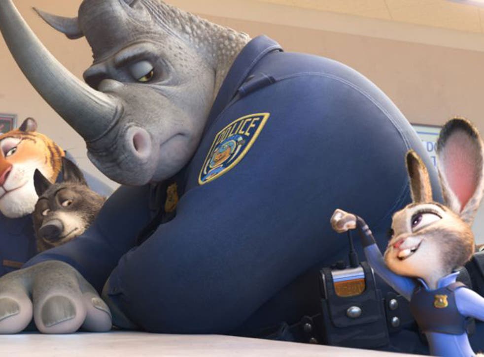 All ears: Judy Hopps, voiced by Ginnifer Goodwin, encounters anti-rabbit prejudice when she becomes a police officer