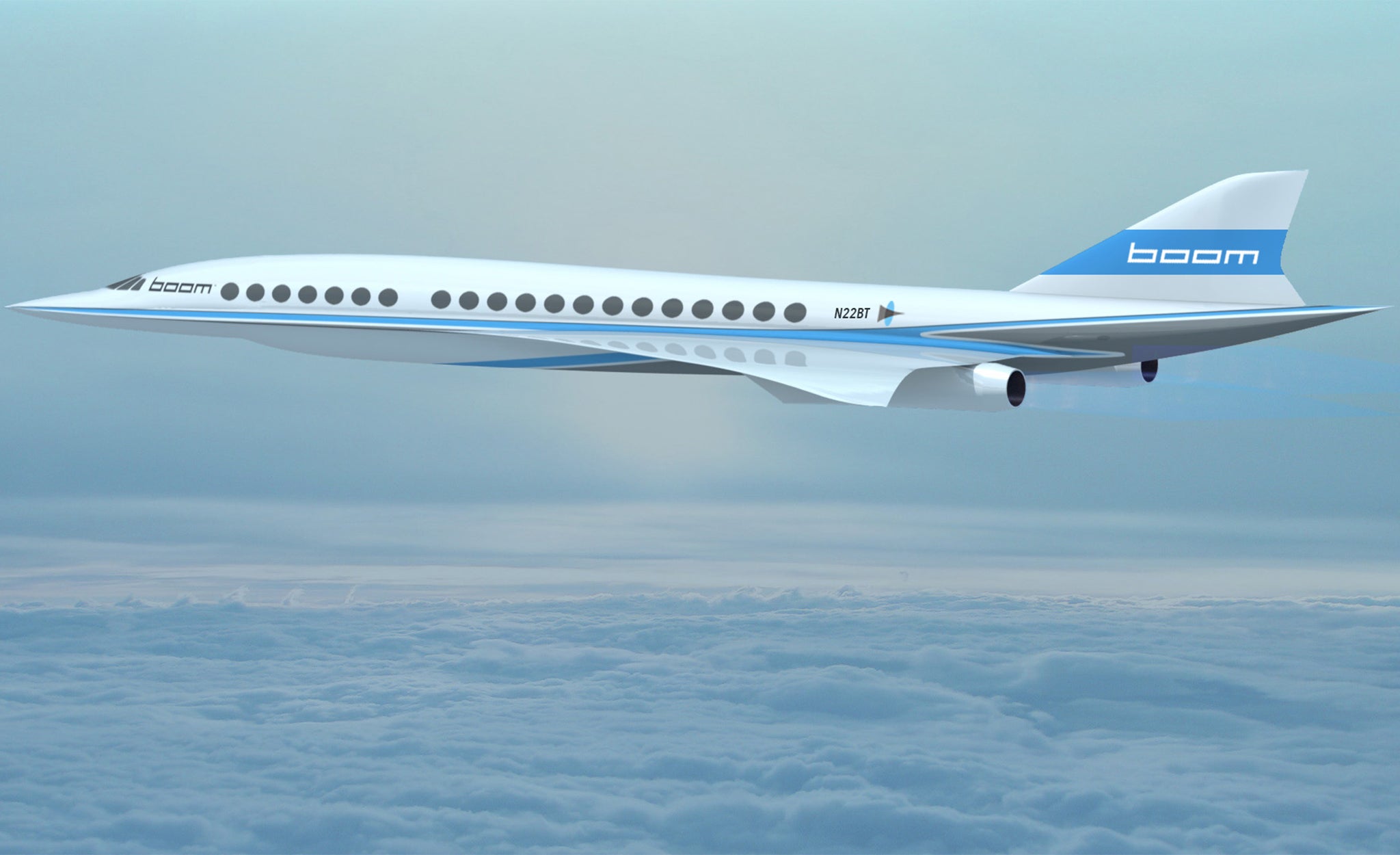 Boom's designs mean the plane would fly more than 2.6 times faster than other airlines today