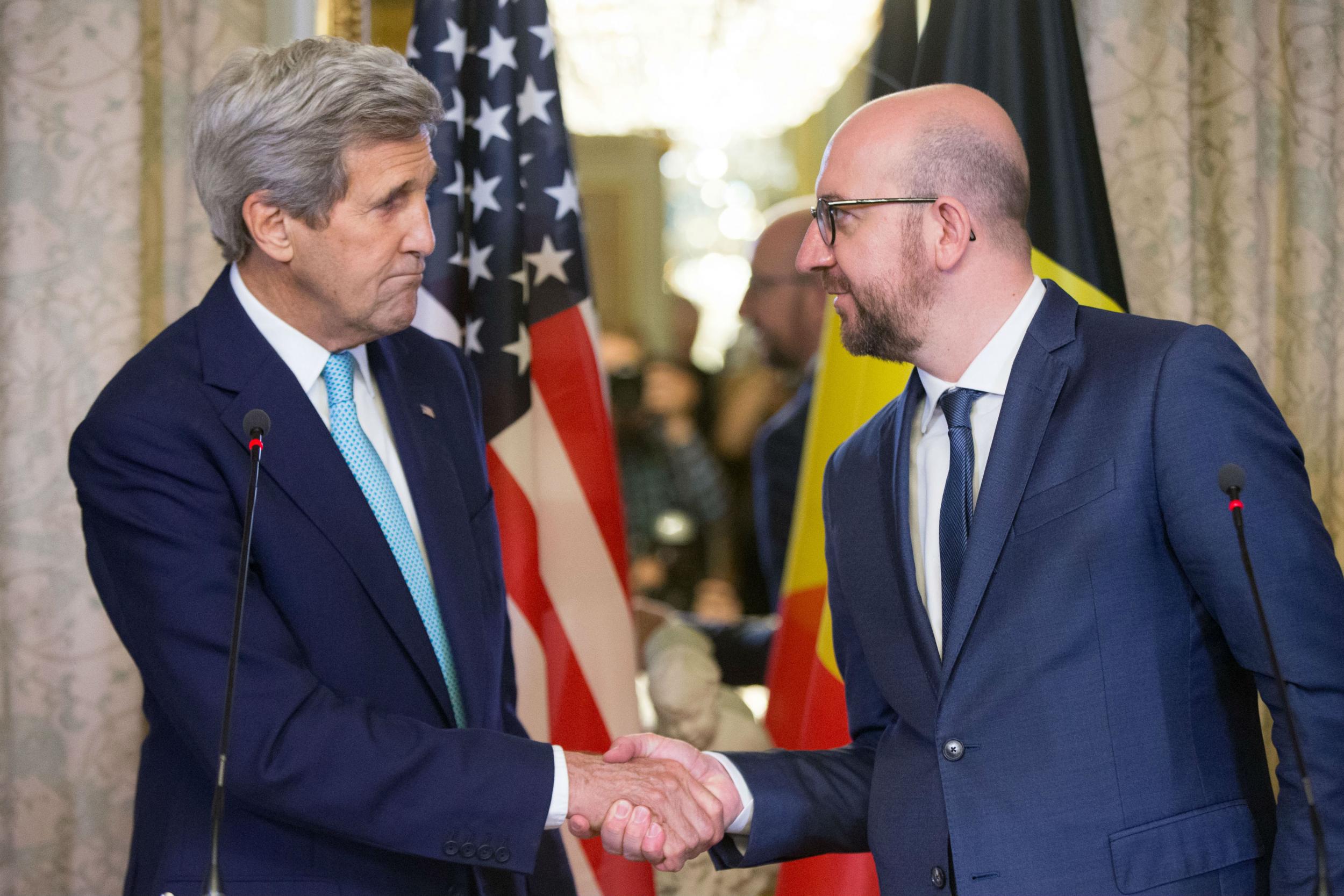 Mr Kerry paid his condolences to Belgian Prime Minister Charles Michel