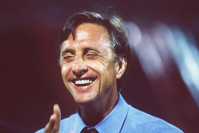 Former Barcelona manager Johan Cruyff pictured in 1994