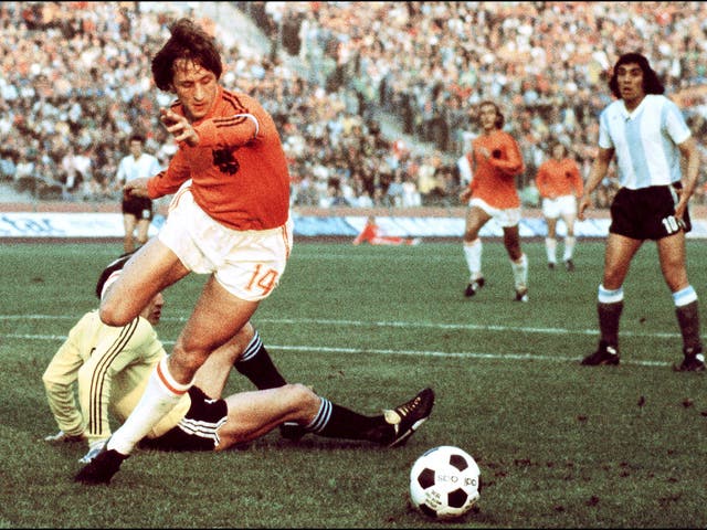 Johan Cruyff starred for the Netherlands at the 1974 World Cup