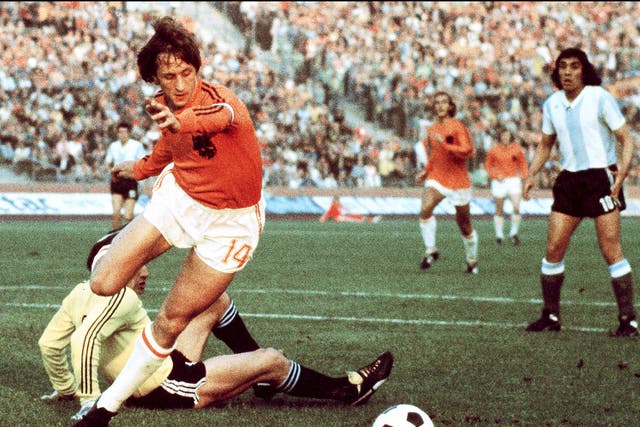 Johan Cruyff starred for the Netherlands at the 1974 World Cup