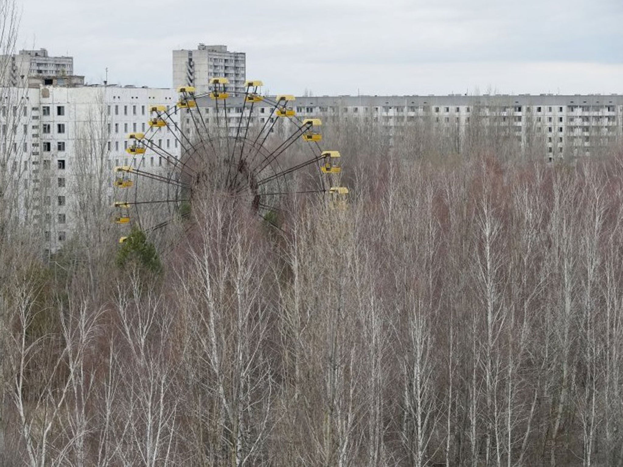 The abandoned city of Pripyat near Chernobyl