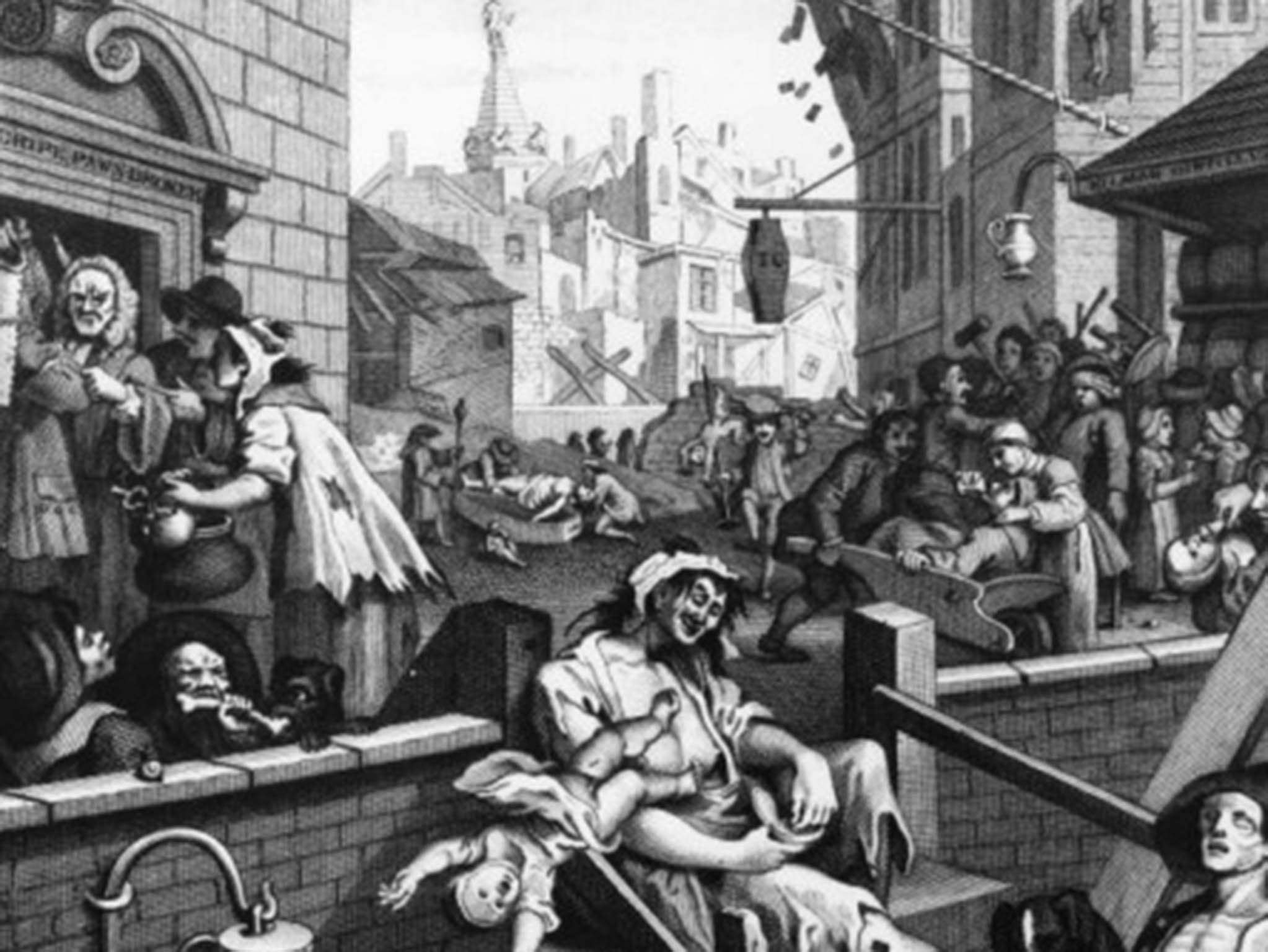London life: Hogarth’s etching ‘Gin Lane’