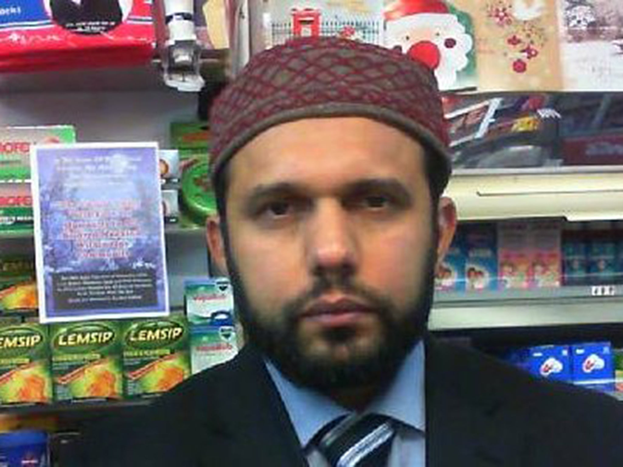 Respected shopkeeper Asad Shah wrote on Facebook: ‘To my beloved Christian nation’