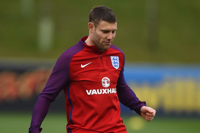 James Milner in England training