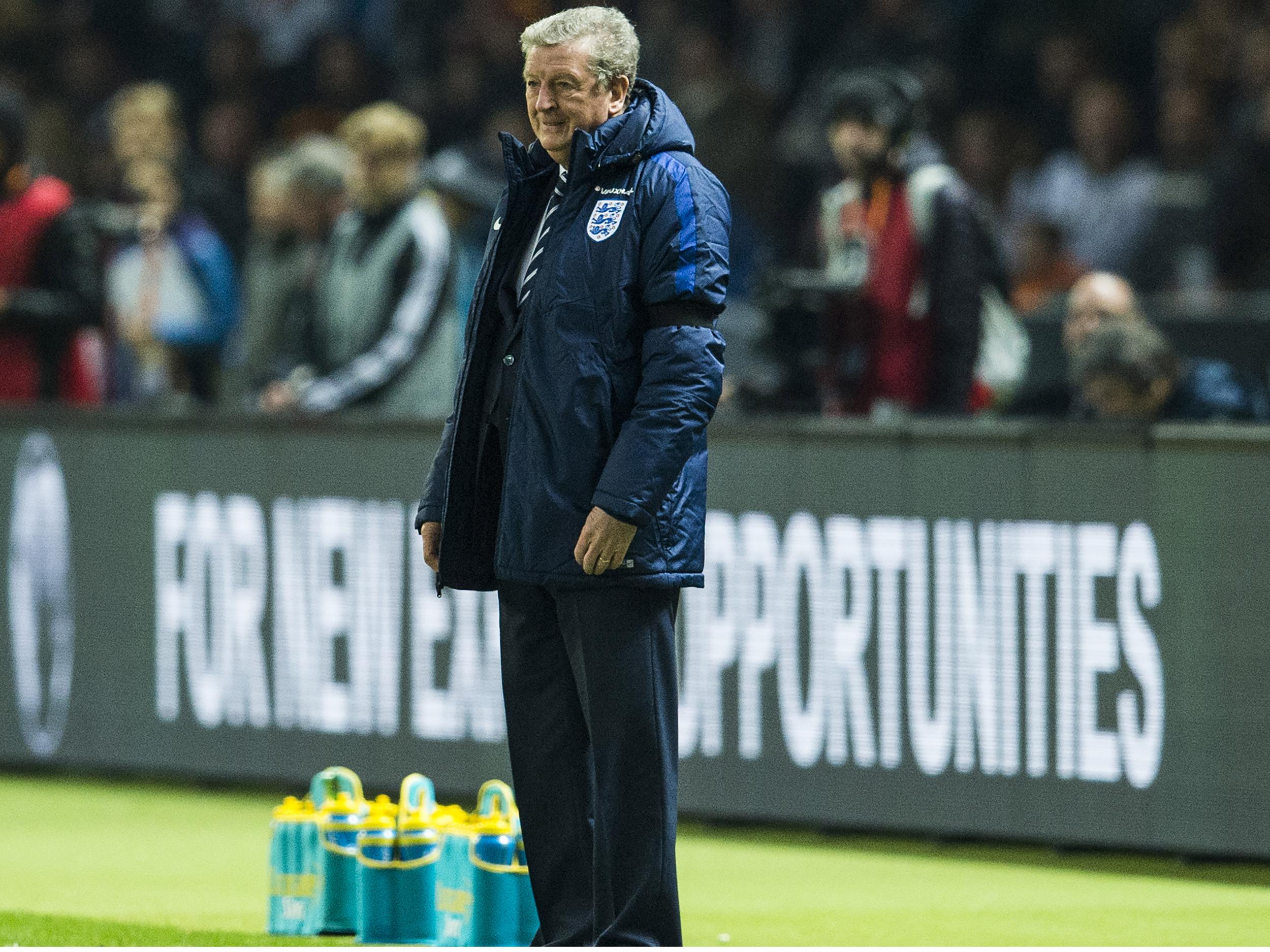 Roy Hodgson looks on as England defeat Germany