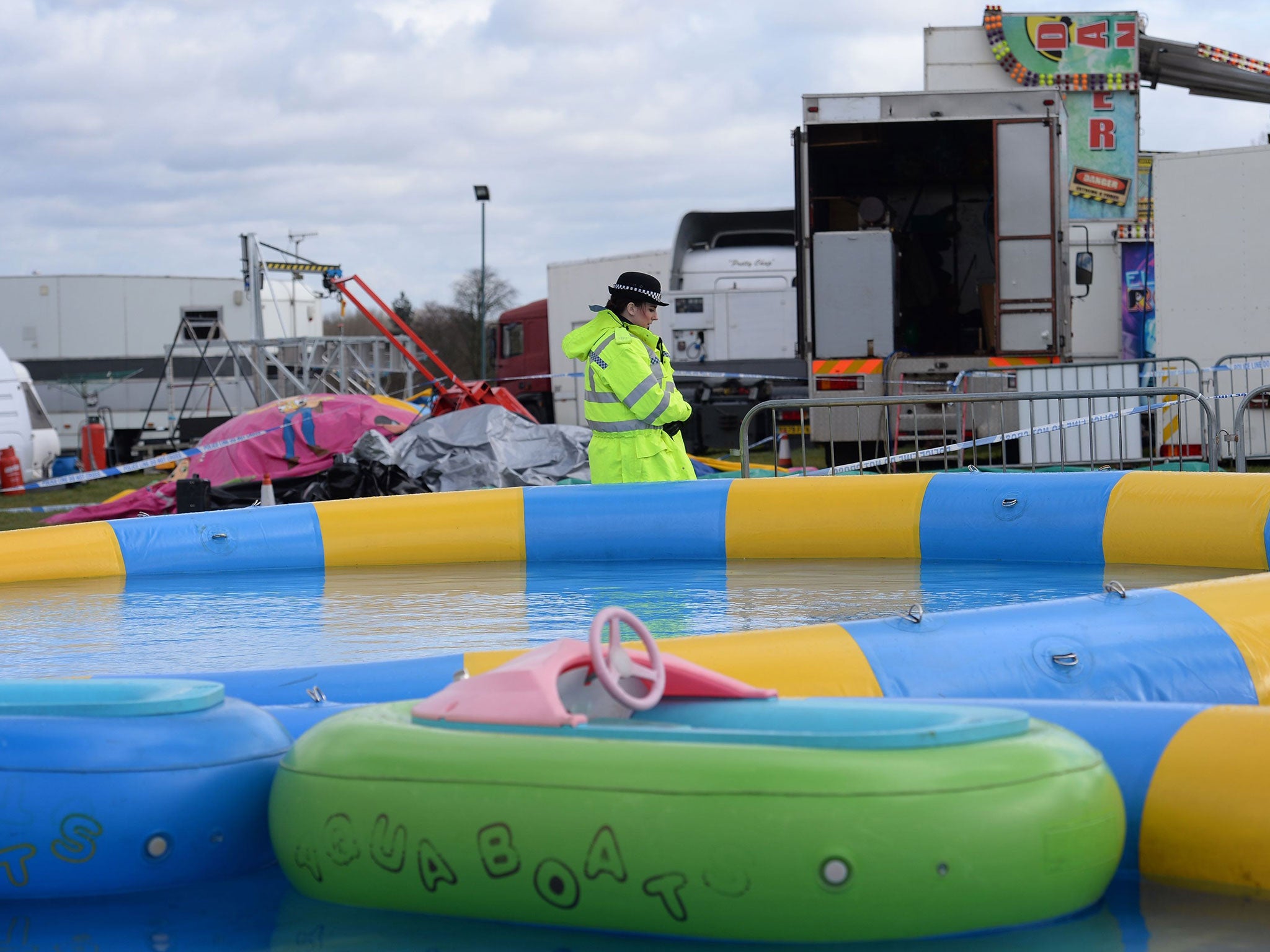 The 7-year-old girl died at the Harlow Town Park Easter fair