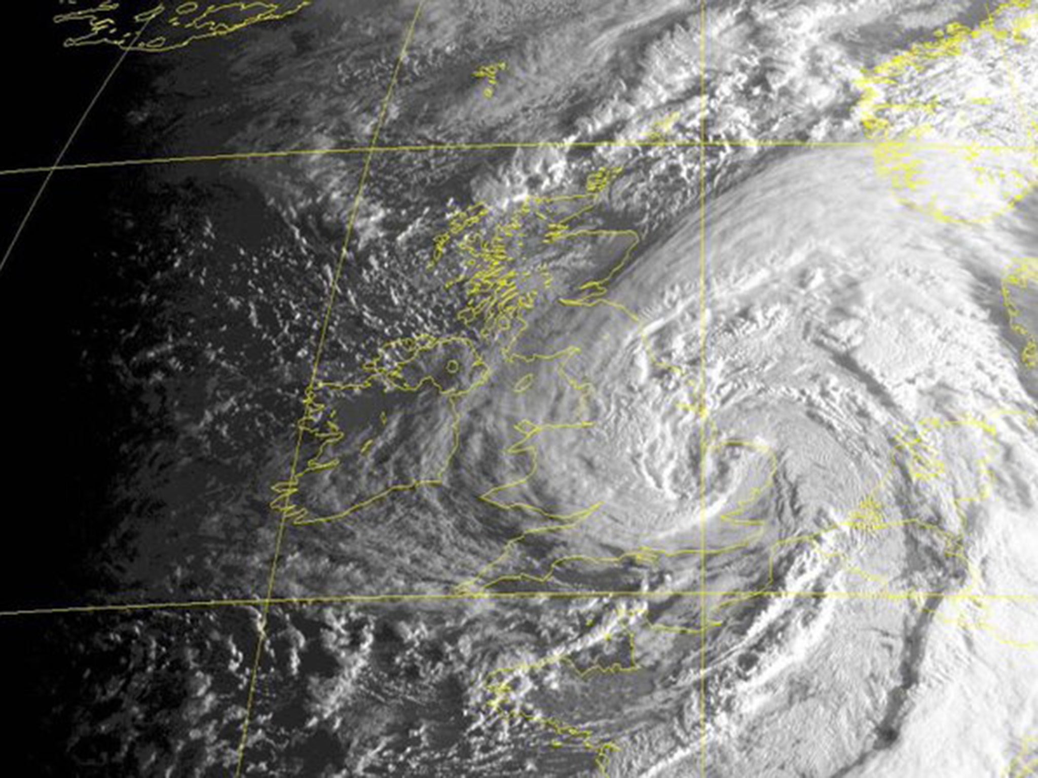 Satellite image of storm Katie