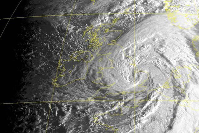 Satellite image of storm Katie