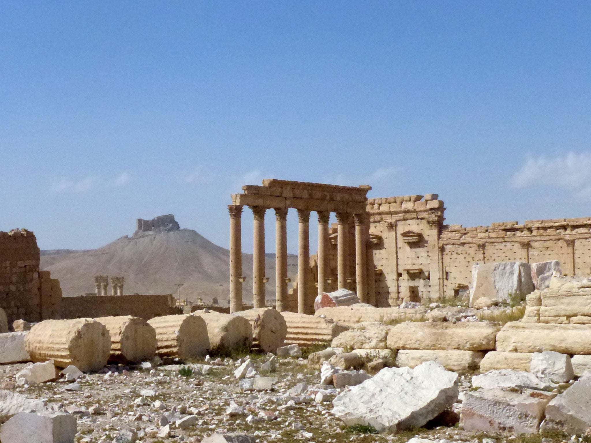 The ruins of Palmyra following Isis' rule for ten months
