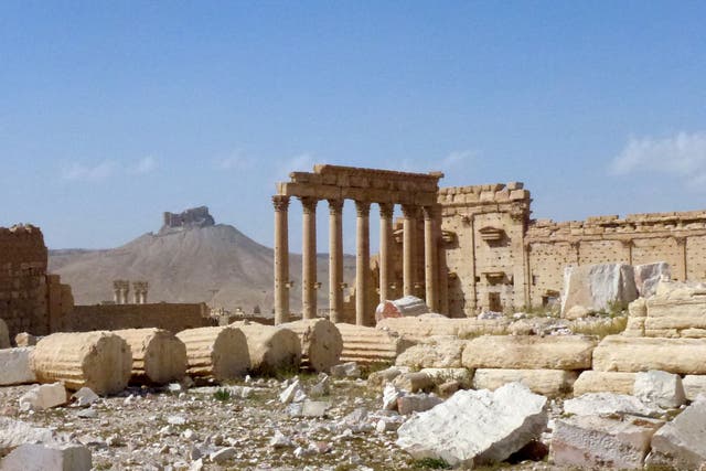 The ruins of Palmyra following Isis' rule for ten months