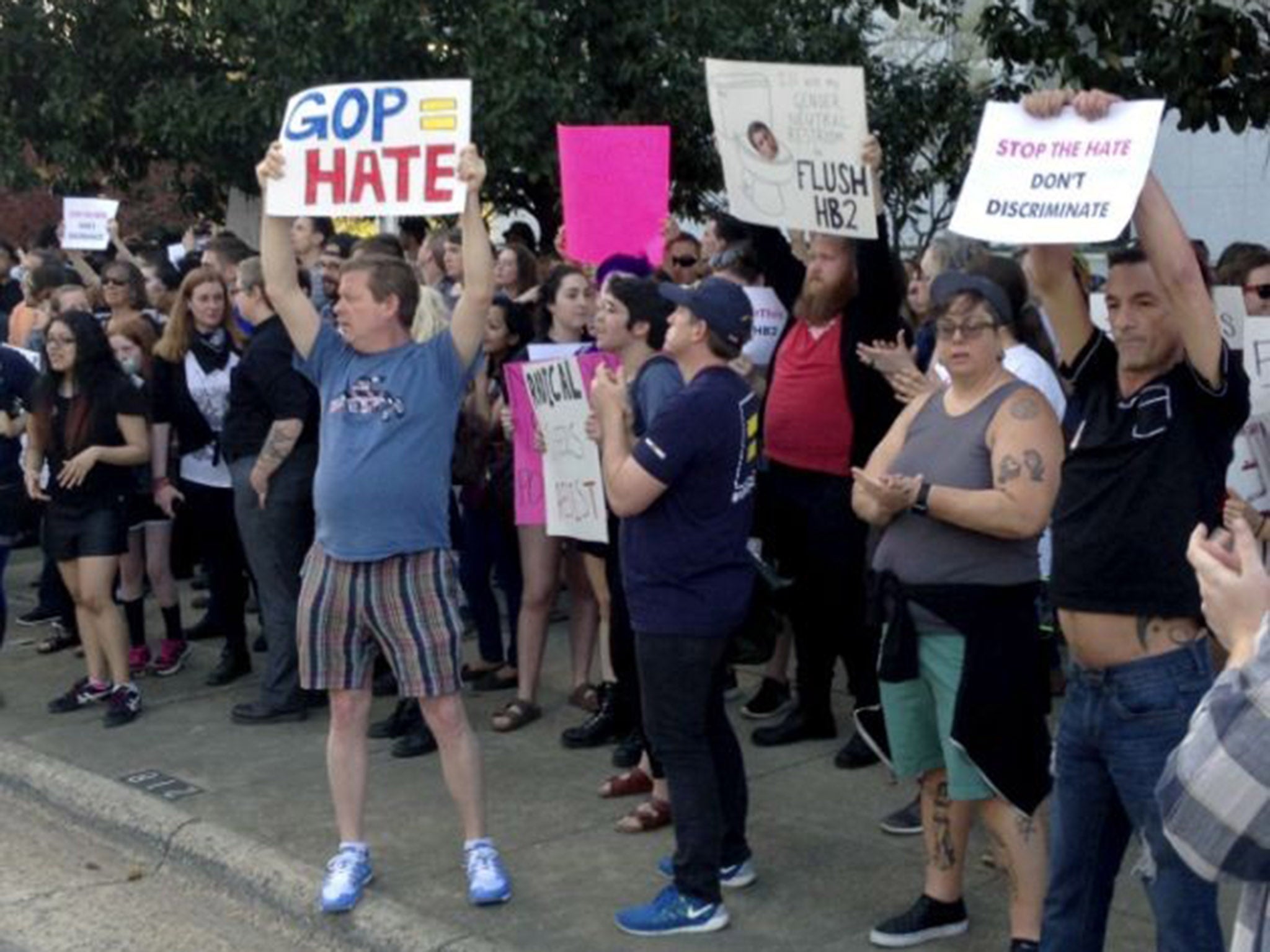 Protesters say North Carolina lawmakers are peddling policies of 'hate'