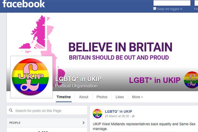 The comments were posted under a photo of London mayoral candidates on the LGBTQ* in UKIP Facebook page