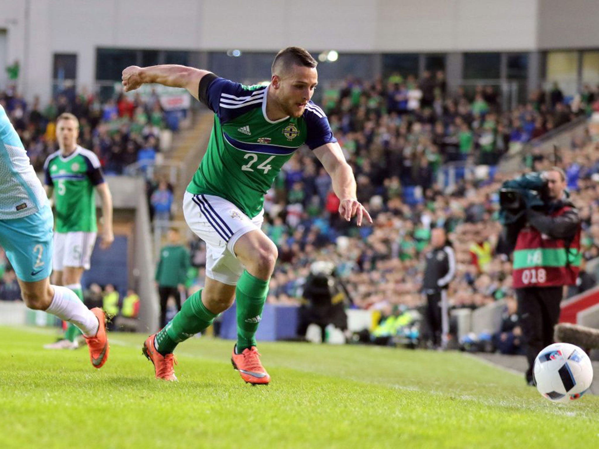 Conor Washington scored his first goal for Northern Ireland
