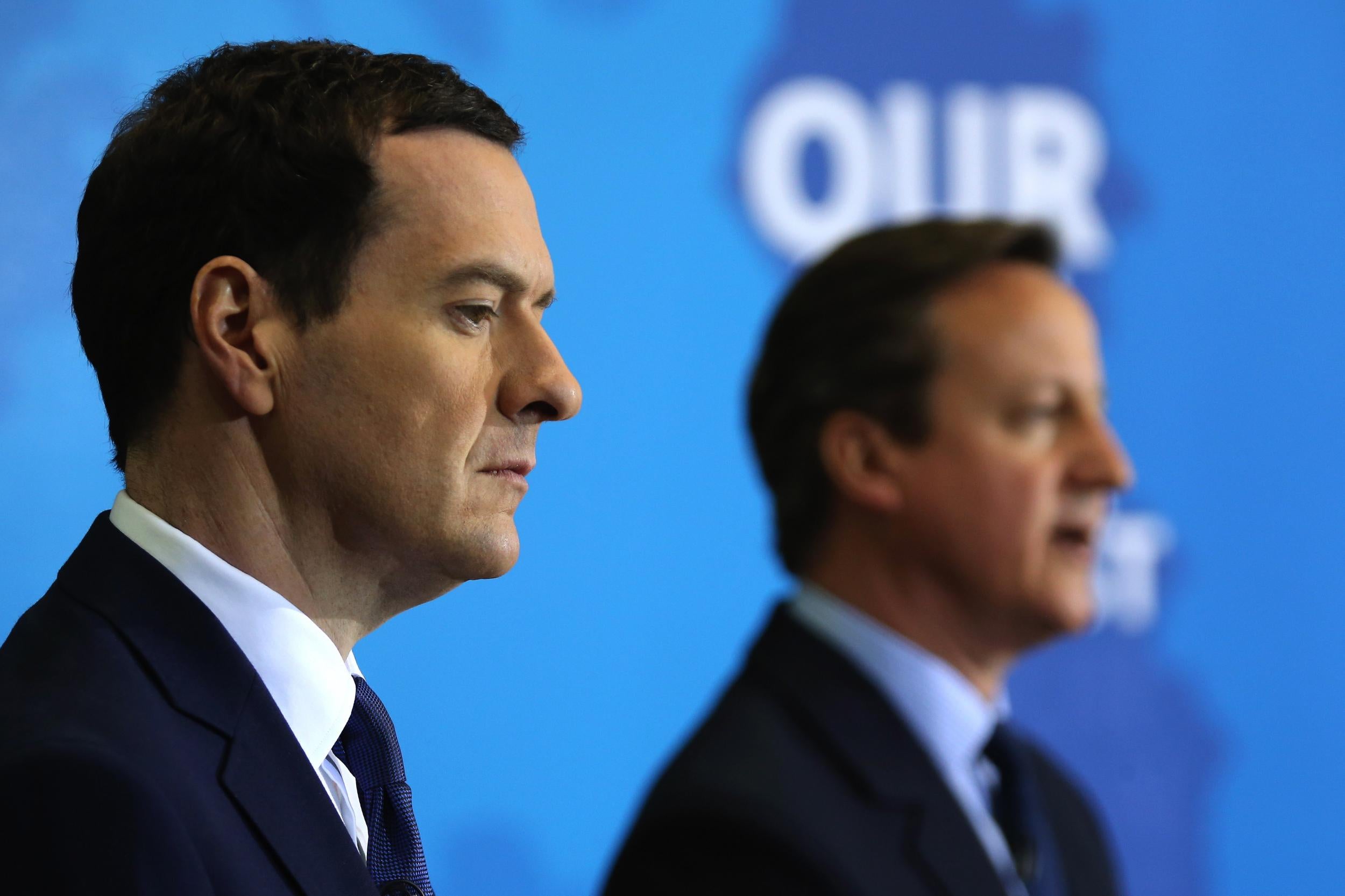 George Osborne with the Prime Minister, David Cameron
