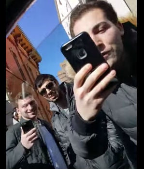 Jake Croman and his friends taunted Uber driver Artur Zawada yet Mr Zawada has been fired