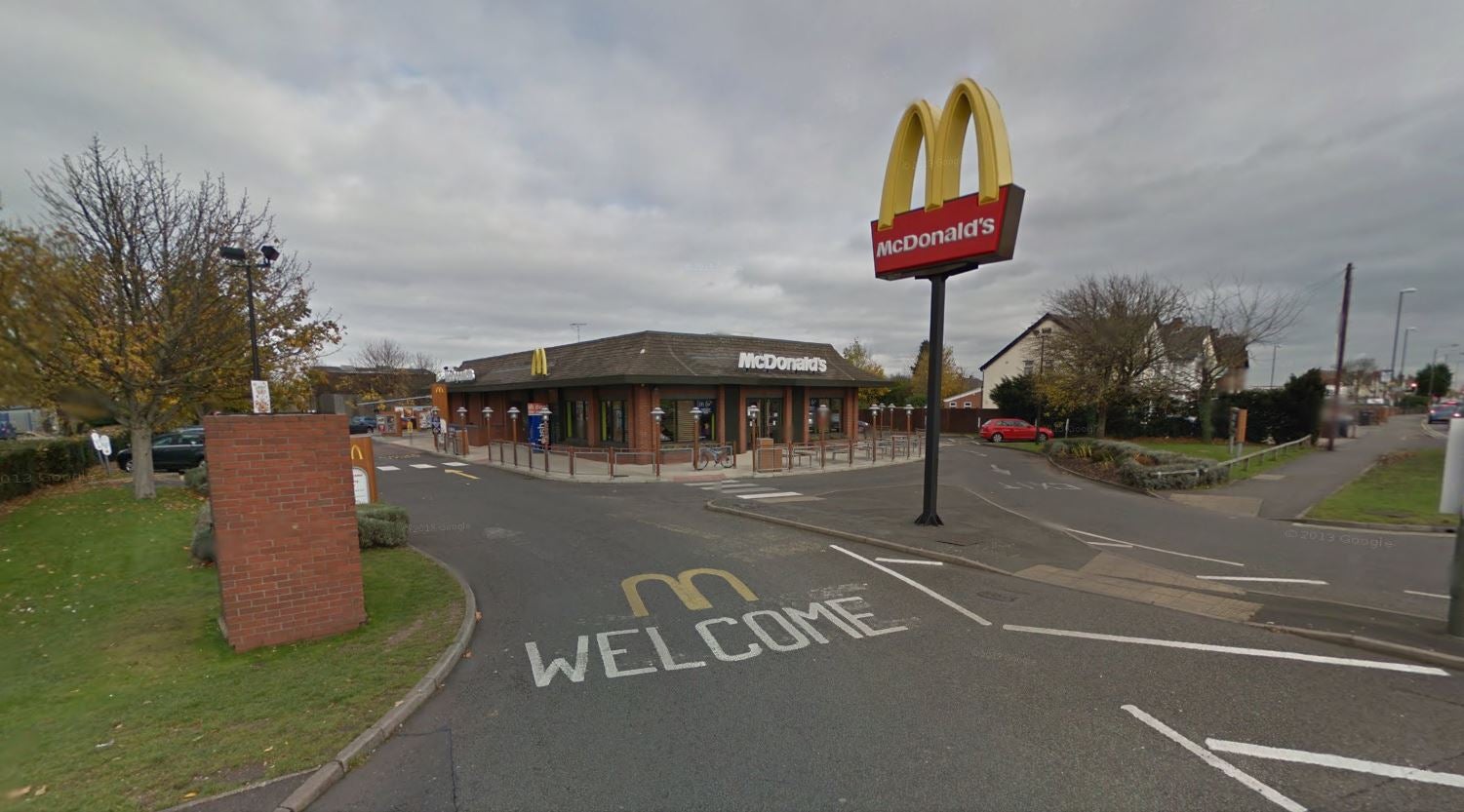 Police say the robbery took place at McDonalds, Osmaston Park Road, Derby, at 1.50am on Tuesday